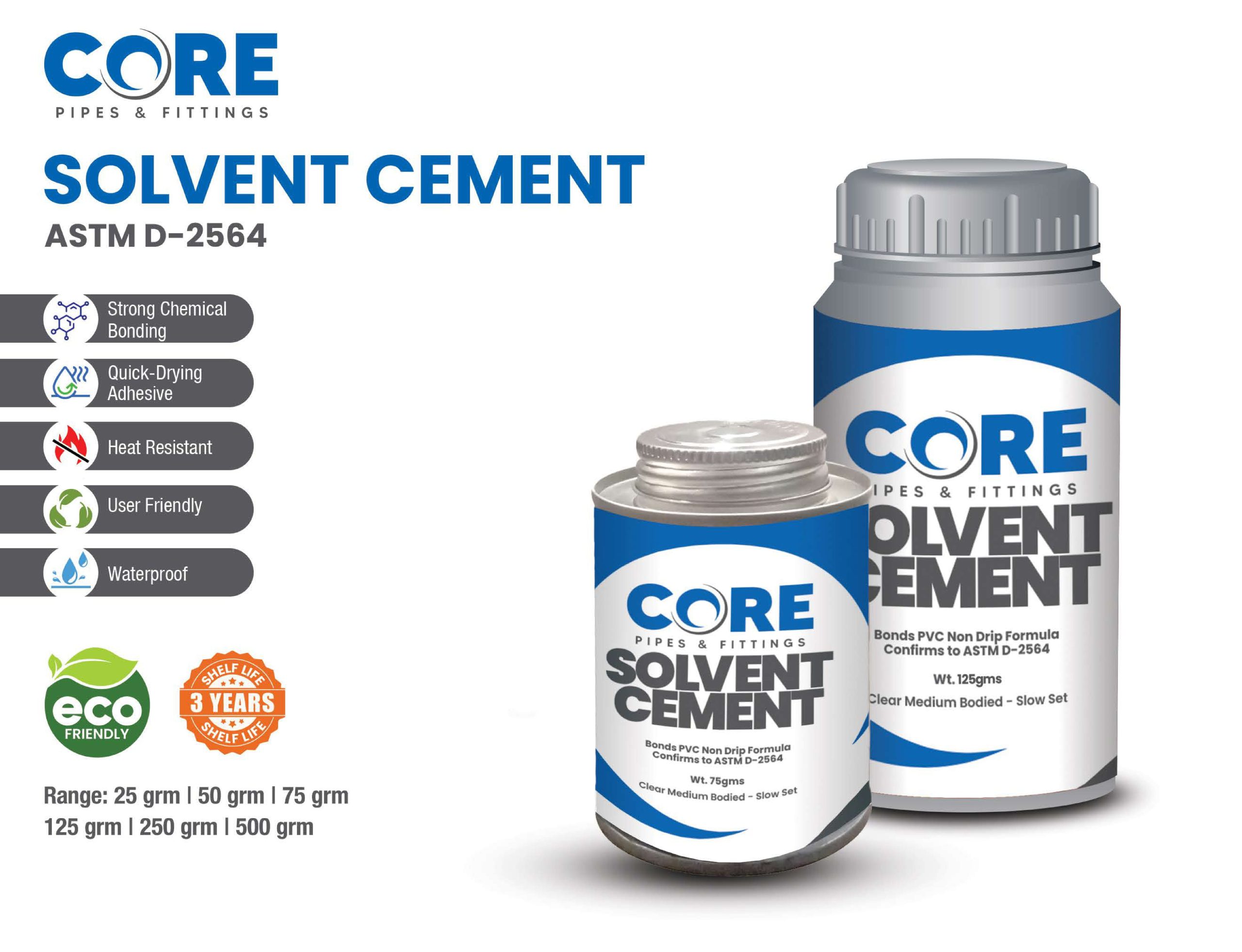 Solvent Cement - Bonds PVC Non-Drip Formula Confirms to ASTM D-2564